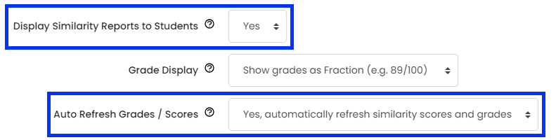 Moodle - Turnitin Assignment - Similarity Report Display & Refresh